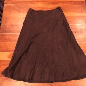 Chocolate brown lined skirt